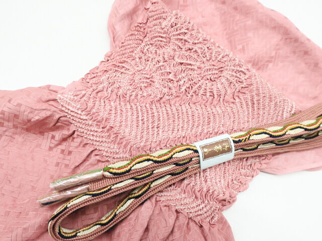 【中古】 和装小物 　帯締め帯揚げセット　平組　中抜き絞り　24w-10523【リサイクル】IDnet