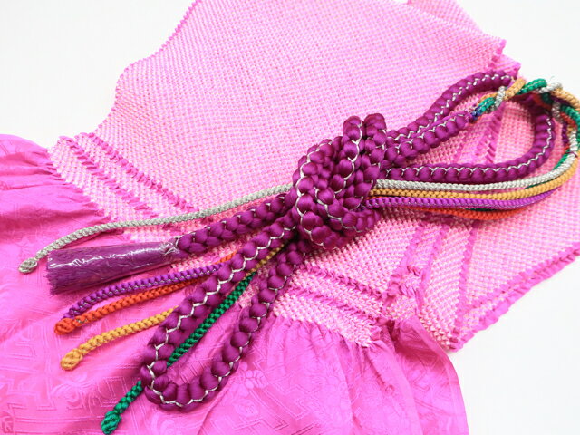 【中古】 和装小物 　帯締め帯揚げセット　振袖用　総絞り　丸組　金糸　24w-10533【リサイクル】IDnet