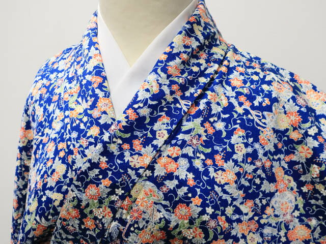 最大80%OFF【IDnet】【着物】小紋　唐草花文　24z-4221[リサイクル着物 着付け教室 お茶 カジュアル 初詣 袴 お出掛け 街着 観劇 普段着 お...