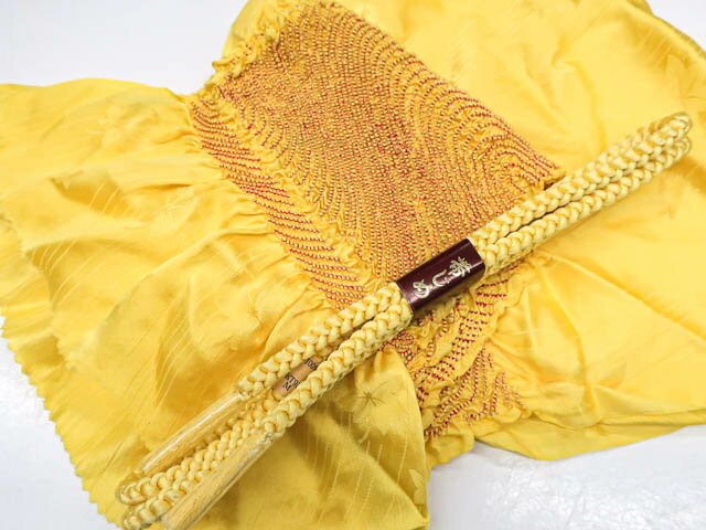 【中古】 リサイクル着物 和装小物 　帯締め帯揚げセット　丸組　中抜き絞り　24w-10660【リサイクル】IDnet