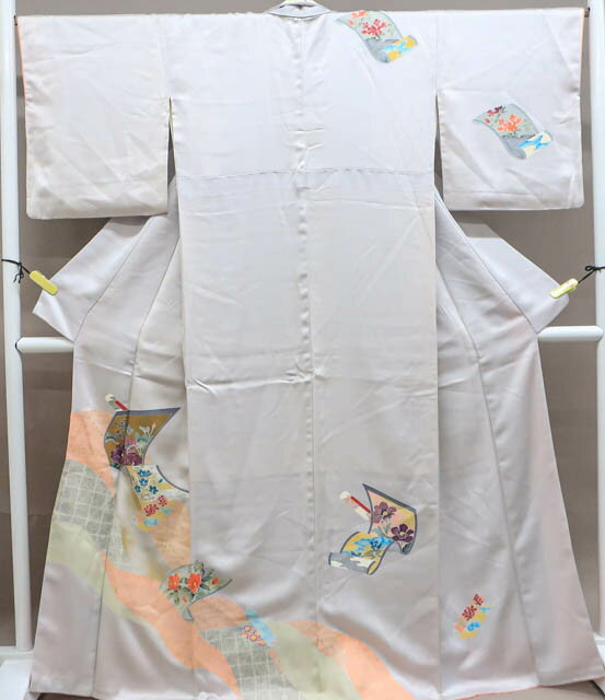 【IDnet】【着物】付下げ　絵巻文　身丈:約166.5cm　裄丈:約66cm　24z-4948【リサイクル】