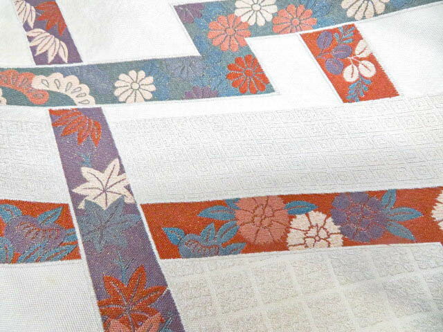 アイディーネットの【中古】 リサイクル着物 袋帯 六通柄 入子菱文 24b-2819【フォーマル リサイクル帯 入学式 卒業式 結婚式 母 七五三 お宮参り パーティー 通販 アイディーネット きもの】IDnet｜アングル2