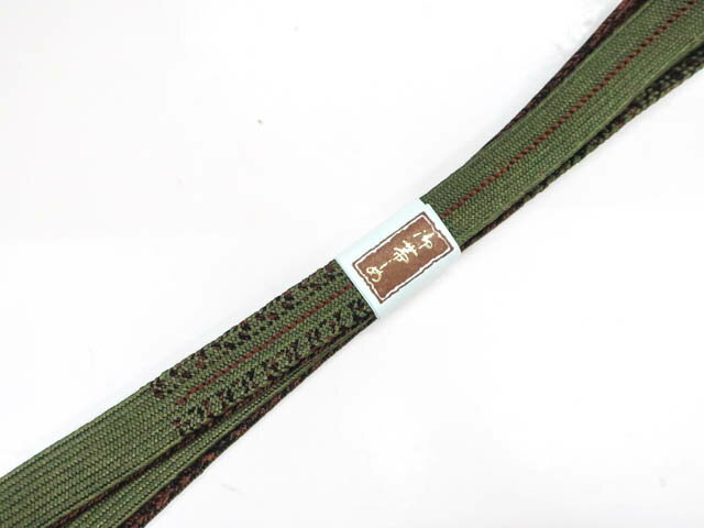 寸法　品質 素材：正絹 地色：深緑・茶 ■サイズ 長さ：約160cm（房含む） ※リサイクル商品ですので、記載しております。 ※中古の商品だという点を御理解の上、ご入札くださいますようお願い申し上げます。 ※商品画像につきましては、パソコンの機種・モニターなどにより、現品と色の違いが出る場合があります。 ※詳細は商品画像にてご確認ください。 商品説明 リサイクル商品としては、良い状態のお品です。 撮影：北川　検品：北川　画像：野阪　入力：松田【アイディーネットのリサイクル・アンティーク着物 茶道具】【着物】和装小物　帯締め　高麗組　25w01-2