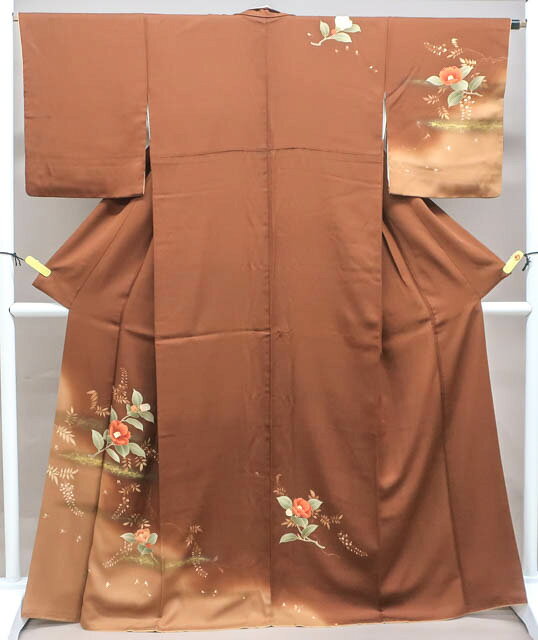 樂天商城 - 【中古】 リサイクル着物 付下げ 暈し 椿文 身丈約167cm 裄丈約65cm 25z01-347[ リサイクル着物 入学式 卒業式 結婚式 母 七五三 お宮参り パーティー 通販 きもの 着物]IDnet