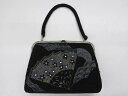 【IDnet】【着物】和装小物 ビーズバッグ 扇子柄 25w01-1532【リサイクル】