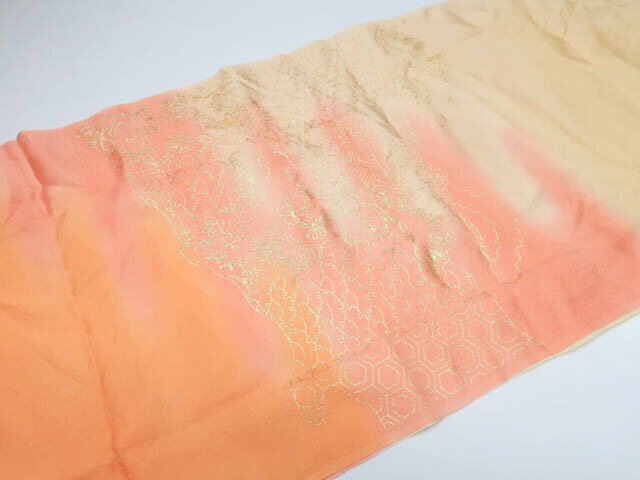 【中古】 リサイクル着物 和装小物 帯締め 帯揚げ セット 帯締 帯揚 暈し 金彩 平組 組紐 金糸 25w03-3281【リサイクル】IDnet