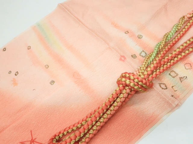 【中古】 リサイクル着物 和装小物 帯締め 帯揚げ セット 帯締 帯揚 暈し 撚り房 丸組 金糸 25w03-3286【リサイクル】IDnet