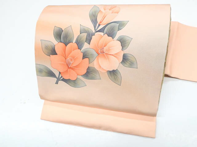 【IDnet】【着物】九寸名古屋帯 草花文 太鼓柄 25b04-691【リサイクル】【中古】