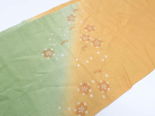 【中古】 和装小物 　帯締め帯揚げセット　帯締　帯揚　暈し　平組　花文　金糸　25w04-5175【リサイクル】IDnet