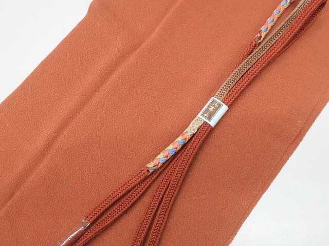 【中古】 和装小物 　帯締め帯揚げセット　角組　ちりめん　帯締　帯揚　25w04-523...