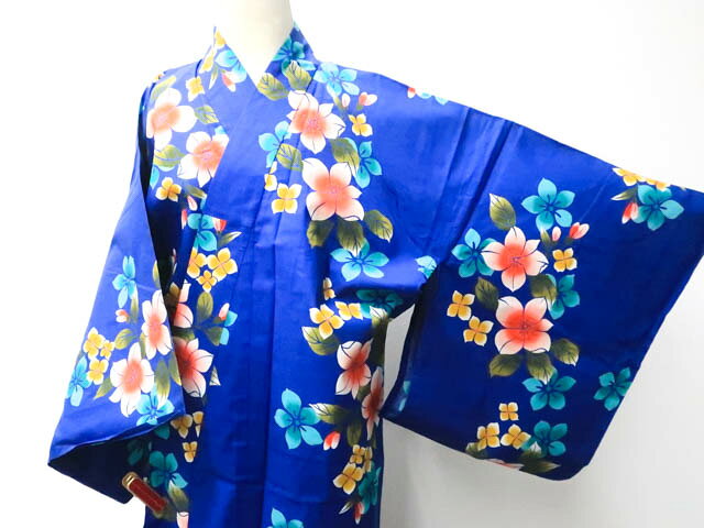 最大88%OFF【中古】 リサイクル着物 浴衣 ゆかた 花文 身丈約162.5cm 裄丈約68cm 25z04-1906[リサイクル着物 夏着物 ゆかた カジュアル 和モダン 夏祭り お祭り 花火大会 盆踊り きもの]IDnet