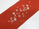 【中古】 リサイクル着物 和装小物 半衿 未使用品 刺繍 草花文 ちりめん 25w05-6100【リサイクル】IDnet