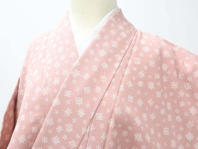 ビッグセール最大80%OFF【中古】 リサイクル着物 小紋 単衣 糸巻文 身丈約158.5cm 裄丈約62cm 25z05-24..