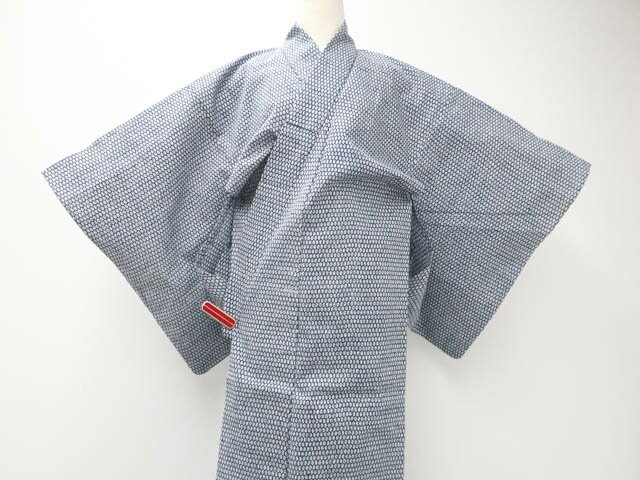 【中古】 リサイクル着物 浴衣 男物 昭和レトロ 亀甲尽くし文 身丈約144cm 裄丈約63cm r7z05-469【リサイクル】IDnet