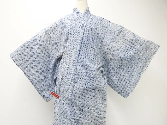 【中古】 リサイクル着物 浴衣 男物 昭和レトロ 総絞り 身丈約154cm 裄丈約68.5cm r7z05-471【リサイクル】IDnet