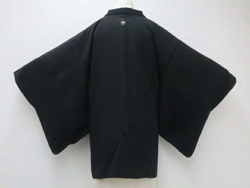 【中古】 リサイクル着物 黒羽織 一つ紋 しつけ付 羽織紐付 身丈約78cm 裄丈約62cm 25z06-3107【リサイクル】IDnet 【中古】 リサイクル着物 黒羽織 一つ紋 しつけ付 羽織紐付 身丈約78cm 裄丈約62cm 25z06-3107【リサイクル】IDnet