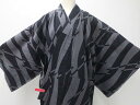 【IDnet】【着物】男物 浴衣 コーマ地 幾何学文様 身丈約141.5cm 裄丈約65cm 25z06-3125【リサイクル】【中古】