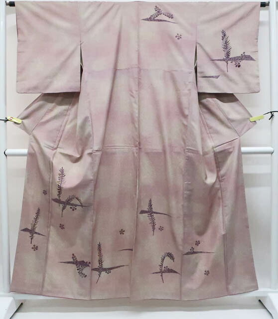 樂天商城 - 【中古】 リサイクル着物 付下げ 紬織 ぼかし 植物文 身丈約158cm 裄丈約63cm 25z06-3598【フォーマル リサイクル帯 入学式 卒業式 結婚式 母 七五三 お宮参り パーティー 通販 アイディーネット きもの】IDnet
