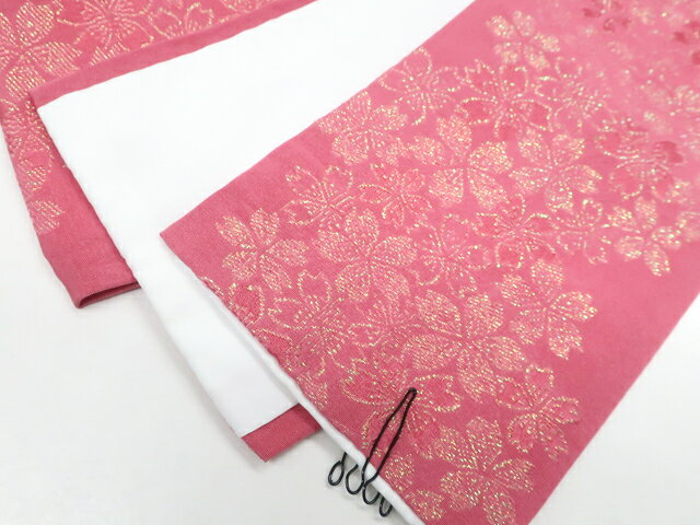 【中古】和装小物 重ね衿 縫い取り 桜文 25w07-8233【リサイクル】 IDnet