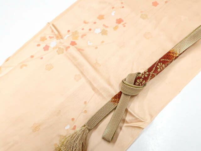 最大80%OFF【中古】和装小物 帯締め帯揚げセット 高麗組 金糸 丹後ちりめん 帯締 帯揚 25w07-8517【リサイクル】 IDnet