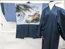 【中古】リサイクル着物 アンサンブル 男物 男 虎 龍文 正絹 身丈約150.5cm 裄丈約69.5cm 25z07-4001【リサイクル】 IDnet