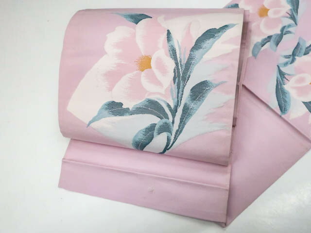 筒狀帶子 - 【中古】リサイクル着物 袋帯 太鼓柄 花文 正絹 25b07-1153【フォーマル リサイクル帯 入学式 卒業式 結婚式 母 七五三 お宮参り パーティー 通販 アイディーネット きもの】 IDnet