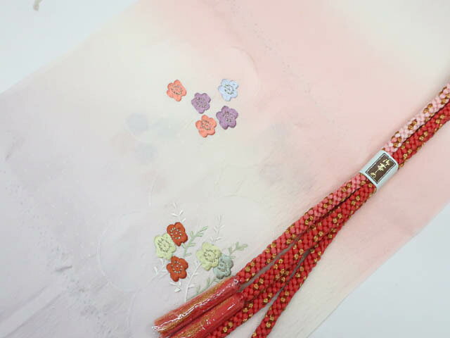 最大88%OFF【中古】和装小物 帯締め帯揚げセット 丸組 刺繍 金糸 帯締 帯揚 25w07-9105【リサイクル】 IDnet