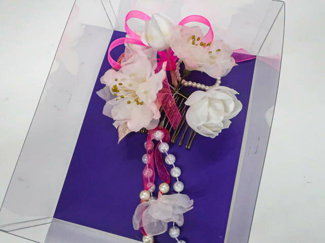 【中古】和装小物 髪飾り 花 リボン 箱入り 25w08-9869【リサイクル】 IDnet(4)