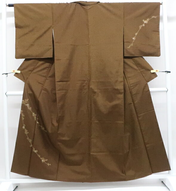 【中古】リサイクル着物 付下げ 紬織 金彩 花 正絹 身丈約155.5cm 裄丈64.5cm 25z08-4886[リサイクル着物 入学式 卒業式 結婚式 母 七五三 お宮参り パーティー 通販 アイディーネット きもの]IDnet
