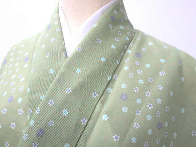 【中古】リサイクル着物 小紋 小花 夏物 身丈160cm 裄丈65.5cm 25z09-5298[リサイクル着物 着付け教室 お茶 カジュアル 初詣 袴 お出掛け 街着 観劇 普段着 お食事会 通販 アイディーネット] IDnet