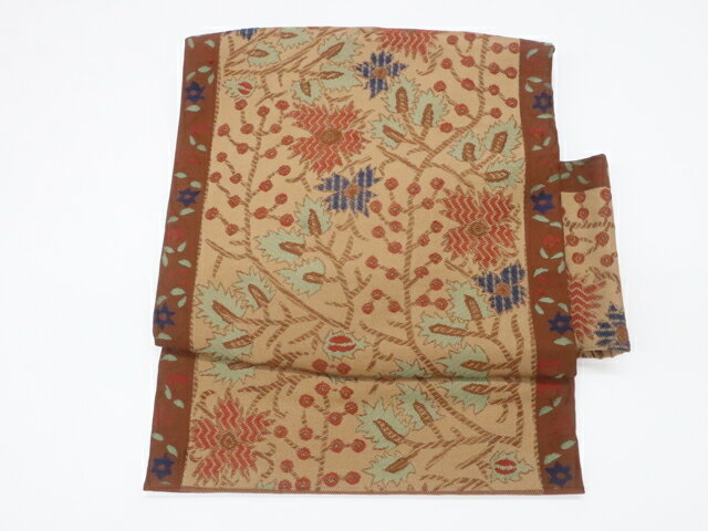 【中古】リサイクル着物 作り帯 二部式 花 正絹 sok7b09-35【リサイクル】 IDnet