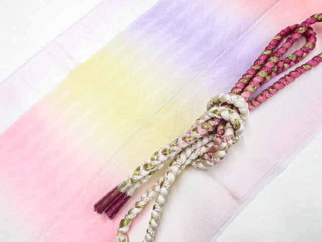 【中古】和装小物 帯締め帯揚げセット 変わり組 ぼかし 帯締 帯揚 25w10-12949【リサイクル】 IDnet