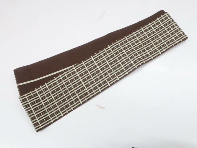 【中古】和装小物 男物 角帯 格子柄 未仕立て 美品 25w11-13423【リサイクル】 IDnet