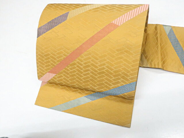 【中古】九寸名古屋帯 六通 正絹 美品 25b11-2213【リサイクル】 IDnet