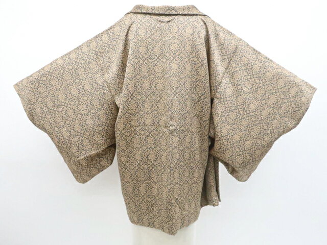 【中古】リサイクル着物 羽織 花 羽織紐付 正絹 着物 身丈約79cm 裄丈約63cm 25z11-6266【リサイクル】 IDnet