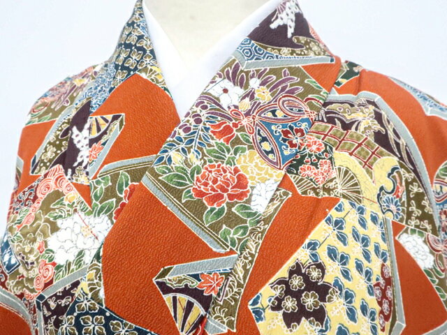 【中古】リサイクル着物 小紋 正絹 着物 身丈約150.5cm 裄丈63cm 25z11-6268【リサイクル】 IDnet