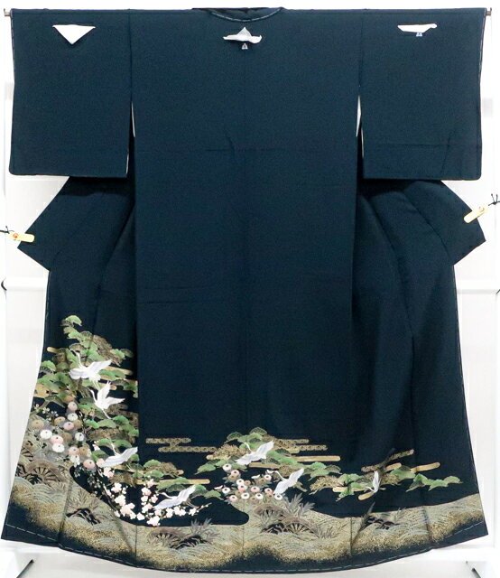 【中古】リサイクル着物 色留袖 三つ紋 金彩 吉祥 比翼仕立て 正絹 着物 美品 身丈約160.5cm 裄丈66cm 25z11-6273【リサイクル】 IDnet