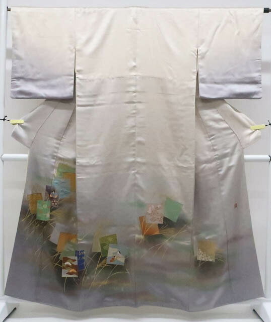 最大88%OFF【中古】リサイクル着物 喜三郎 訪問着 作家物 落款 人物 松 金糸 三つ紋 金彩 比翼仕立て 正絹 着物 身丈約156.5cm 裄丈約64.5cm 25z11-6331[リサイクル着物 入学式 卒業式 結婚式 母 七五三 お宮参り パーティー きもの]IDnet