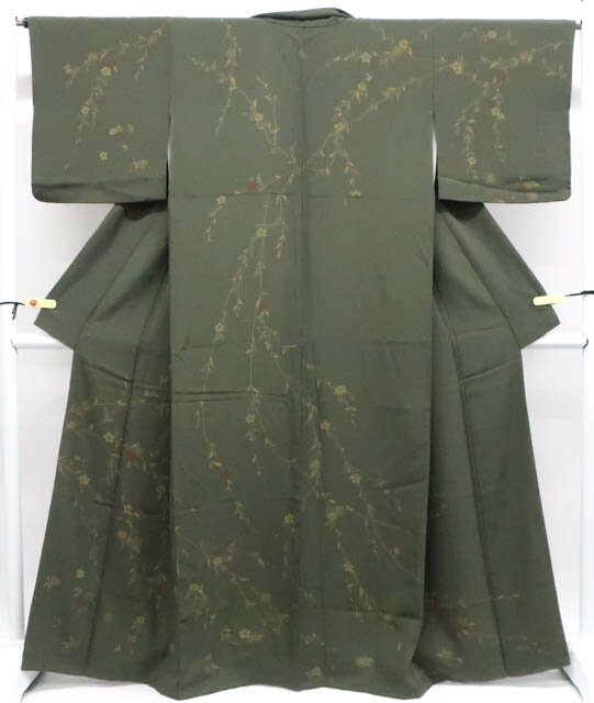 樂天商城 - 最大85%OFF【中古】リサイクル着物 訪問着 縫い紋 枝花文 正絹 身丈約164.5cm 裄丈約65cm 25z08-4758【リサイクル】 IDnet