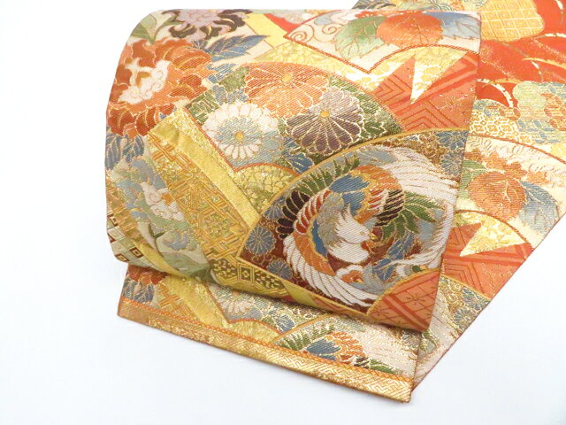 樂天商城 - 【中古】袋帯 六通柄 地紙花文様 正絹 25b12-2377【リサイクル】 IDnet