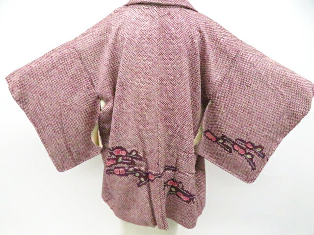 Haori - 【中古】リサイクル着物 羽織 総絞り 羽織紐別売り 正絹 着物 身丈約78cm 裄丈63cm 26z01-78【リサイクル】 IDnet