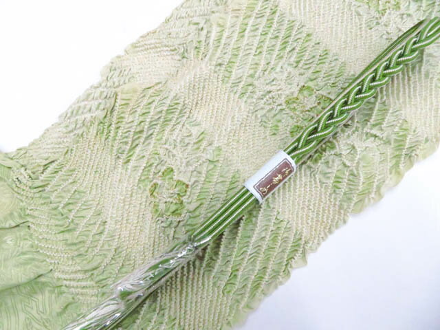 【中古】和装小物 帯締め帯揚げセット 平組 中抜き絞り 美品 帯締 帯揚 26w01-208【リサイクル】 IDnet