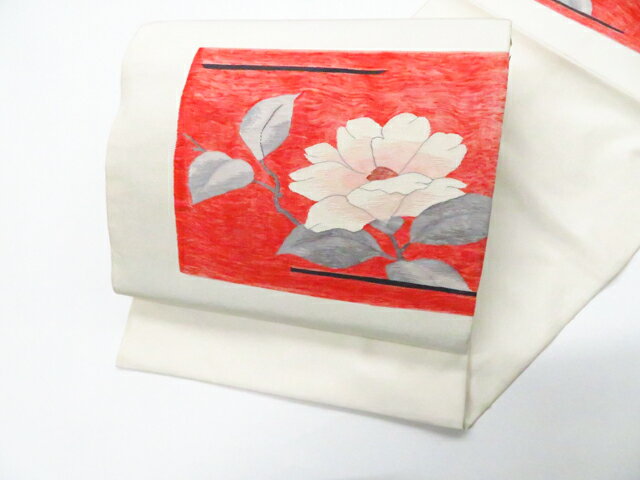 樂天商城 - 【中古】袋帯 お太鼓柄 枝花 正絹 26b01-38【リサイクル】 IDnet