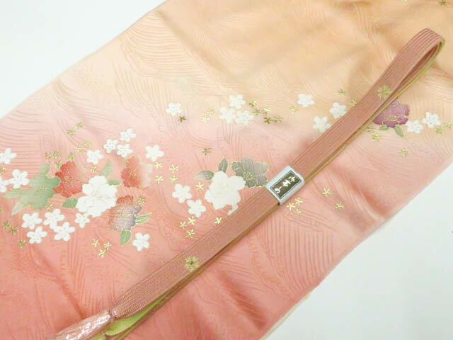 樂天商城 - 【中古】和装小物 帯締め帯揚げセット 高麗組 金彩 花 美品 帯締 帯揚 26w01-247【リサイクル】 IDnet
