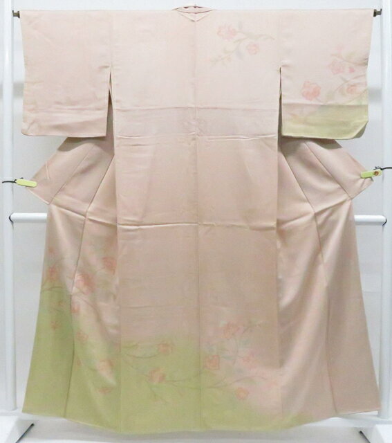 Kimono - 【中古】訪問着 ぼかし 唐花 正絹 着物 身丈約158cm 裄丈64.5cm 26z01-407【リサイクル】 IDnet