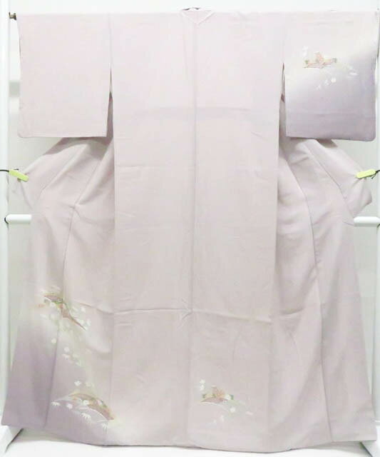 Tsukesage （Traditional Pattering） - 最大88%OFF【中古】リサイクル着物 付下げ 芝草と花 正絹 着物 身丈約167.5cm 裄丈67cm 26z01-375【リサイクル】 IDnet