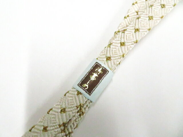 【中古】和装小物 帯締め 帯締 礼装用 平組 金糸 美品 26w01-815【リサイクル】 IDnet