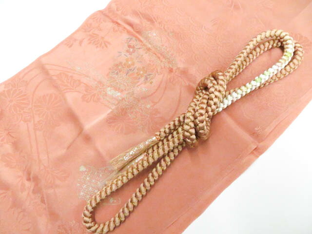 樂天商城 - 【中古】和装小物 帯揚げ帯締めセット 帯揚 帯締 丸組 金糸 美品 26w01-911【リサイクル】 IDnet