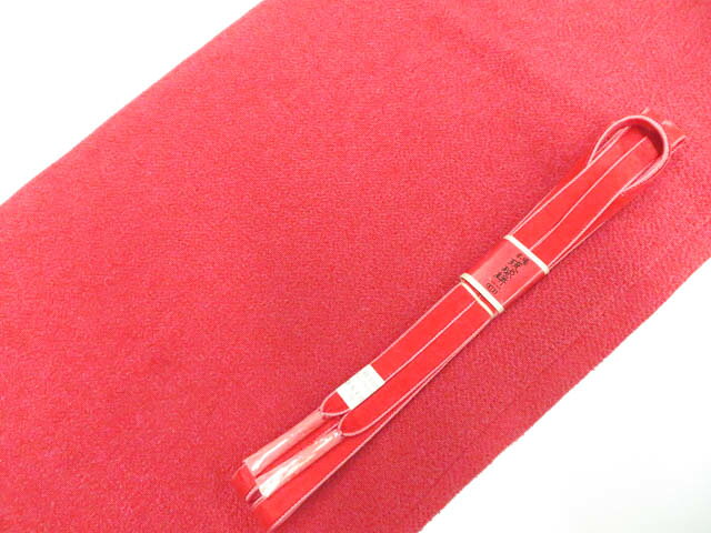 【中古】和装小物 帯揚げ帯締めセット 帯揚 帯締 ちりめん 平組 流水絣 美品 26w01-913【リサイクル】 IDnet
