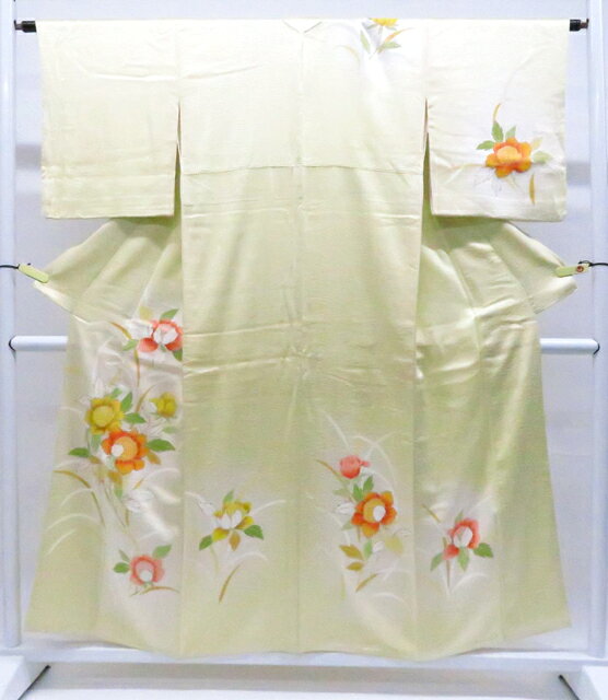 樂天商城 - 【中古】リサイクル着物 付下げ ぼかし 花 正絹 着物 身丈約155cm 裄丈63.5cm 26z01-436【リサイクル】 IDnet